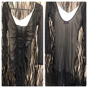 Ruched SeeThrough Dress
